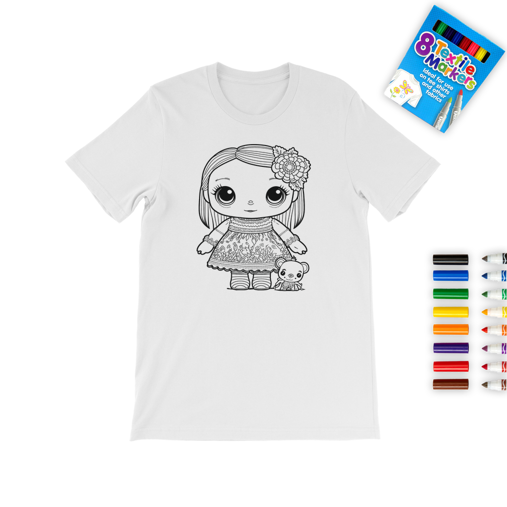 Colour It! | Dolly Day | Colouring T-Shirt and Pens