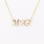 Customise It !  Double Initial & Heart Necklace | Gift Idea