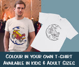 Colour It | Motorcycle | T-Shirt & Textile Pen Set
