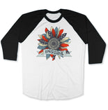 Customise It | Raglan Long Sleeve Shirt | American Flag Sunflower
