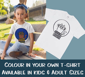 Colour It | Book Cat | T-Shirt & Pens Set